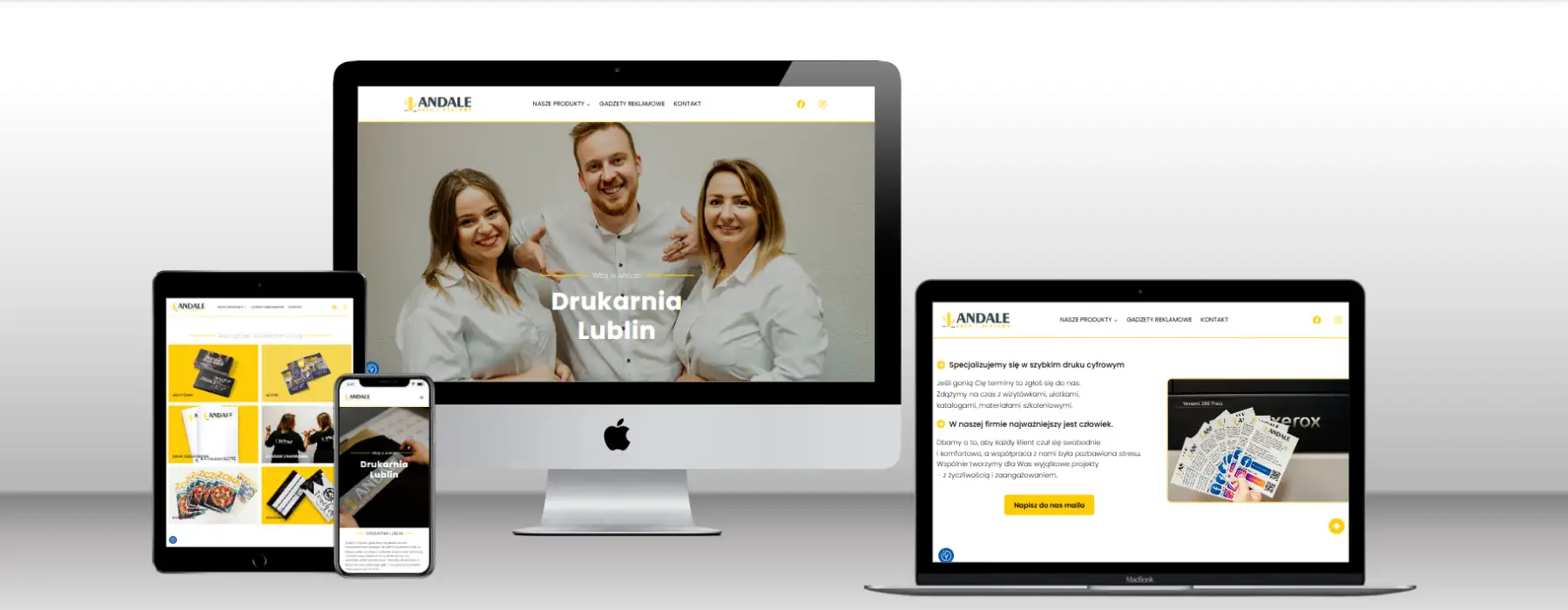 Drukarnia Andale Lublin-strona internetowa wykonana przez Agencję Marketingową z Lublina-ImpactProject